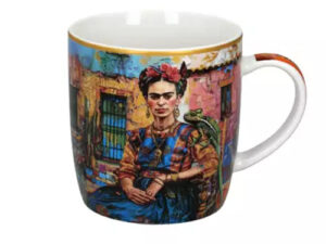 Taza. en lata de metal "Autorretrato F. Kahlo"